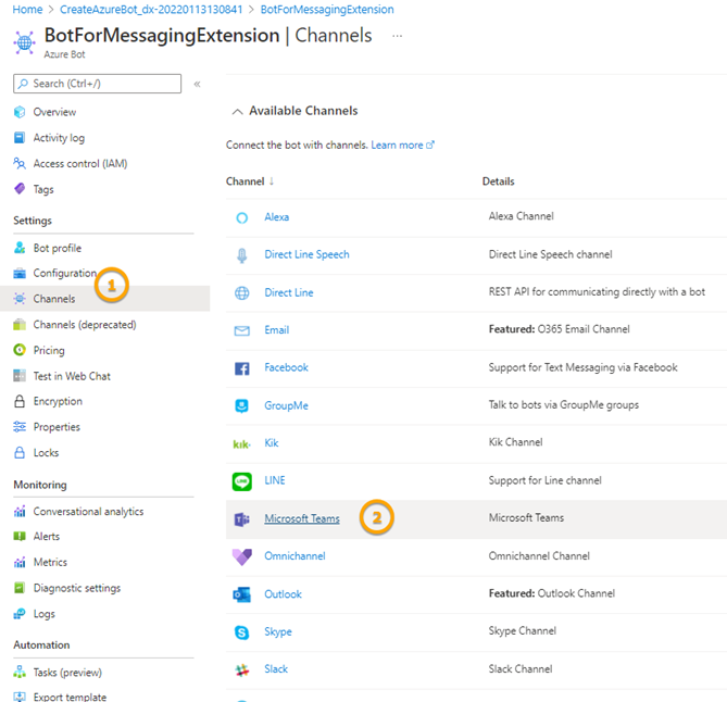 How to create Action based Messaging Extension as Teams App